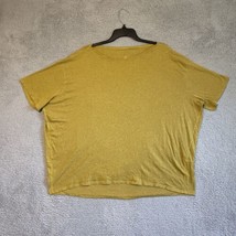 Lululemon Women Dark Yellow Short Sleeve Crew Neck Crop Top Sz XXL - $24.75