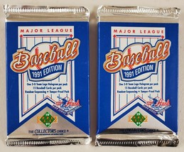 1991 Upper Deck Baseball Cards Lot of 2 (Two) Sealed Unopened Packs*x* - £11.39 GBP