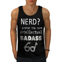 Nerd Badass Tee Funny Men Tank Top - £10.35 GBP