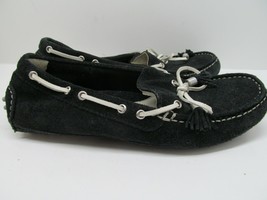 Cole Haan Driving Mocs Boat Shoes Loafers Womens Black Suede Size 6 B - £26.55 GBP