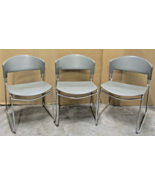 Postmodern Set of 3 Grey Stackable Chairs by Paolo Favaretto for Assisa ... - £427.40 GBP