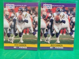 1990 Pro Set Football Card #568 Rich Gannon Rookie Card (2)  Minnesota Vikings - £2.56 GBP