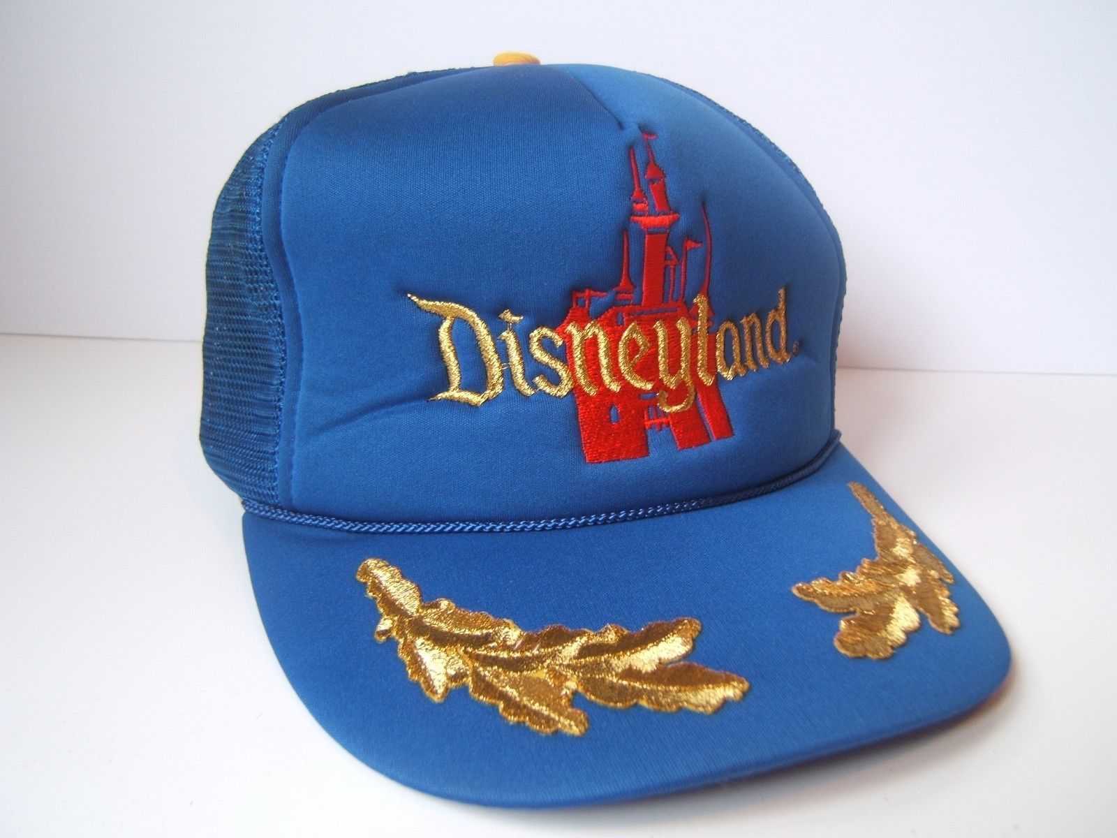 Vintage Disneyland Hat Blue Disney Snapback Trucker Cap - $30.74