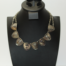Charming Charlie Silver Tone Multi Textured Bib Statement Necklace - £12.65 GBP