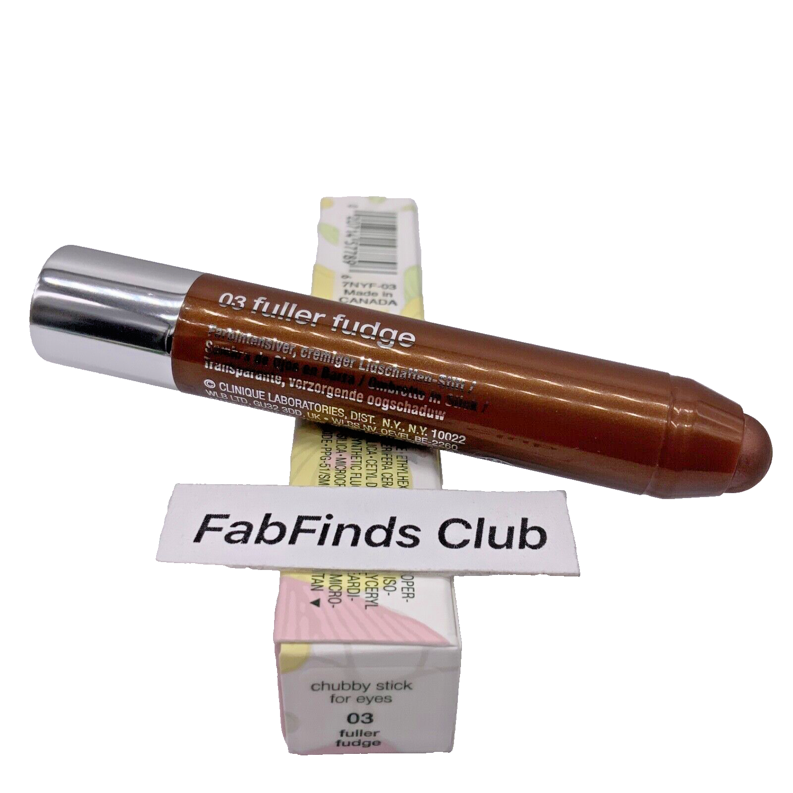 Clinique Chubby Stick Shadow Tint For Eyes 03 Fuller Fudge 0.10oz New in Box - $18.49