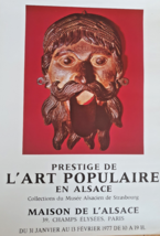 ARTE Popolare IN Alsace- Manifesto Originale Esposizione - Poster - Parigi -1977 - £139.50 GBP