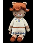 Cuddle &amp; Kind Chelsea the Cat Knit Plush Doll Little Kitty Hat 13” Handm... - £21.15 GBP