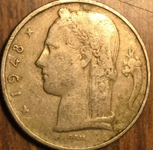 1948 Belgium 5 Francs Coin - £1.35 GBP