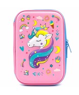 Crown Unicorn Gifts For Girls - Cute Big Size Hardtop Pencil Case With C... - £15.95 GBP