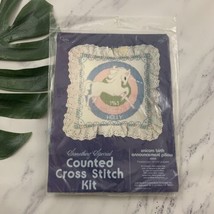 Candamar Designs Vintage Counted Cross Stitch Kit Unicorn Birth Announce... - $34.64