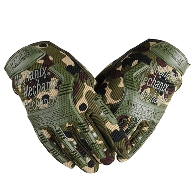 Full Finger Multicam Camouflage Men Outdoor Sports Bicycle Antiskid Gloves - £11.19 GBP