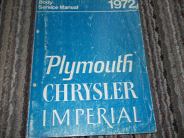 1972 Chrysler Imperial New Yorker Newport Town Country Body Service Shop Manual - $50.11