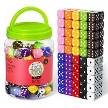 100 16Mm 6 Sided Dice Set Standard Game Dice Kids For Board Games Dice Games Mat - £20.28 GBP