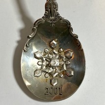 2001 Gorham Sterling Silver Spoon Snowflake Serving Chantilly Holiday Collector - £95.56 GBP