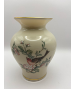 Lenox &quot;Serenade&quot; Vase 5.75&quot; Hand Decorated Bird Floral Decor - $14.85