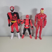 Action Figure Lot of 3 Power Rangers and Iron Man Action Figure Avengers Marvel - £14.72 GBP