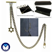 Albert Chain Bronze Pocket Watch Chain for Men with Star Fob and T Bar AC38 - $17.99+