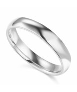 Genuine Solid 14k White Gold 4mm Comfort-fit Polished Unisex Wedding Band - $6,958.70 MXN+