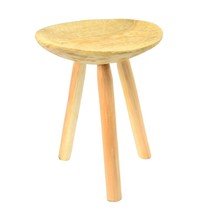 Wooden stool small Rustic Shabby chic primitive retro vintage seat 40 x 32 cm - £40.95 GBP