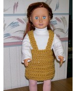 American Girl Crocheted Gold Jumper, OOAK, 18 Inch Doll, Handmade  - £17.54 GBP