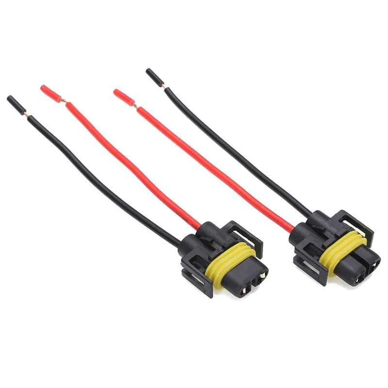 2Pcs H8 H9 H11 Wiring Harness Socket Car Wire Connector Cable Plug Adapter for - £10.48 GBP