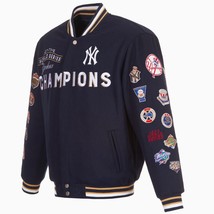 MLB New York Yankees World Series Champion Wool Jacket Navy Embroidered New - £199.79 GBP