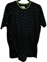 men&#39;s L, Fresh Prints of Bel Air by Drill Clothing Black w/neon green li... - $7.72