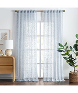 Wild Sage™ Aveline 84&quot;&amp;95&quot; Rod Pocket/Back Tab Sheer Curtain Panel in Bl... - £15.56 GBP+