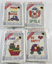 LOT OF 4 Kid&#39;s Count Kits Counted Cross Stitch Kits for Ages 8-88 - $10.88