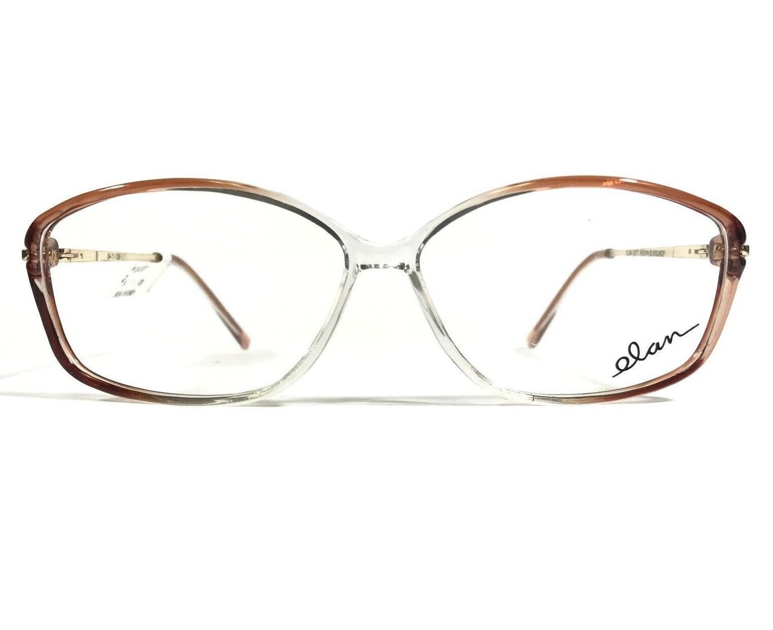 Elan 9277 BROWN BURGUNDY Brille Rahmen Rot Klar Gold Quadratisch 54-11-135 - $39.59