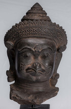 Antique Banteay Srei Style Stone Khmer Garuda Vishnu Statue - 46cm/18&quot; - £3,512.14 GBP