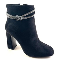 EXE M-4615 Black Embellished High Heel Dress Ankle Bootie - £85.35 GBP