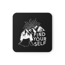 Personalized Photo Coaster | Empowering Self-Discovery | Adventurous Tent Illust - $13.39+