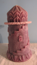 Vintage Purple Candle Shaped Lighthouse Candle House Nautical Solid - £17.98 GBP