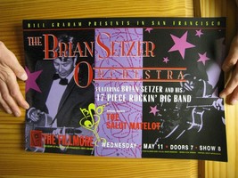 Brian Setzer Poster Orchestra The Stray Cats 17 Piece Big Band May 11 Fi... - $67.49