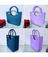 Flowers Design Jelly Tote Bag Lavender or Teal - $77.48 CAD