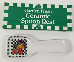 I) Garden Fresh Ceramic Spoon Rest 8&quot; Long - £9.29 GBP