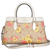NWT Coach Darcie Carryall In Signature Canvas With Floral Cluster Print Handbag - £240.54 GBP