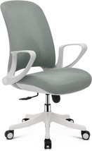 Monibloom Ergonomic Mesh Office Chair With Lumbar Support And Flip-Up, Gray - £161.16 GBP