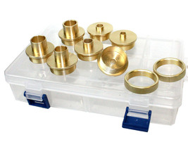 9pcs Brass Router Template Guide Bushing Set 4 Dewalt Porter Cable Skil Hitachi - £23.03 GBP