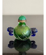 Antique Chinese Green and Blue Peking Glass Snuff Bottle - £231.43 GBP