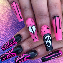 Ghost Face Blood Drops Wearable Nail Stickers - $20.00