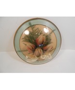 Vintage Dried Roses Convex Bubble Glass Wall Art Bouquet 7&quot; - $18.53