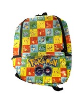Pokemon Characters Collage PVC Leather Full Size Backpack Yellow Blue Or... - £20.74 GBP