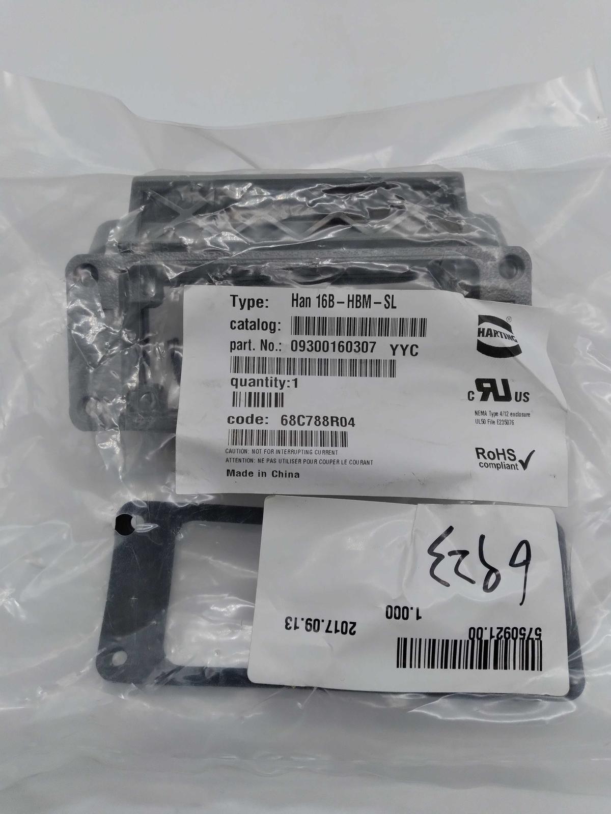 NEW HARTING HAN-16B-HBM-SL Standard Single lever bulkhead mounting housi... - $17.50