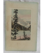 Christmas Greeting Card C W Lewis Tryon Okla Colored Mountain Lake View ... - $4.04 CAD
