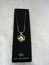 Framed Horse Pendant 14 Kt Gold Overlay 17&quot; Chain Necklace in Executive Gift Box - £11.94 GBP