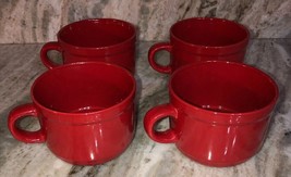ROYAL NORFOLK-Christmas/Holiday Red CEREAL/SERVING BOWL SET Of 4-Micro/D... - £47.50 GBP