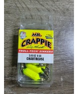 Mr. Crappie Troll Tech Sinkers, 3/8oz. Chartreuse , 6 per pack-BRAND NEW... - £23.26 GBP