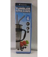 Stainless Steel Metal Tumbler Straws 3 Sizes For  Slushies Milkshakes Sm... - £9.30 GBP
